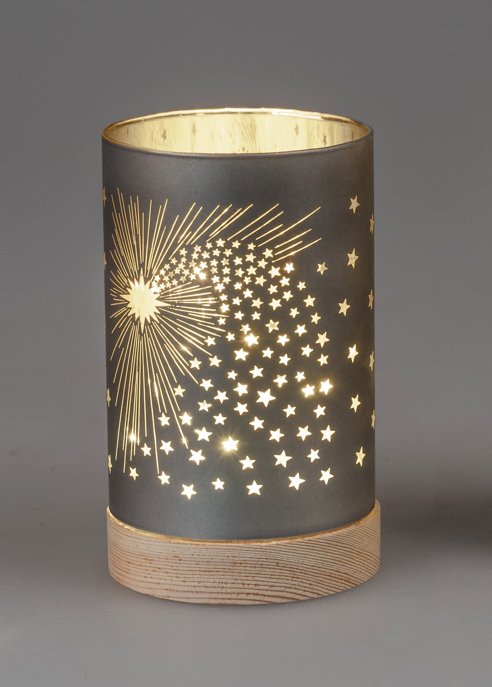 LED-Deko Licht, Lampe SPIRIT mit Sternen H. 15 cm mit Timer Winterzeit formano