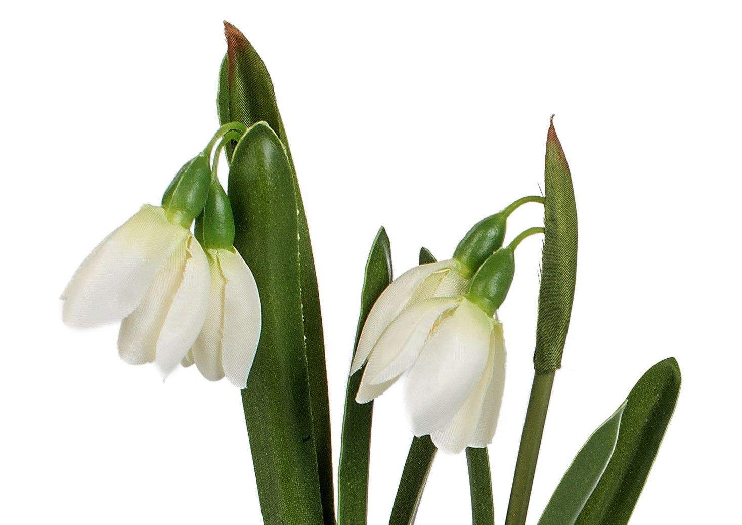 Künstlicher Frühlingsblüher Grassockel Schneeglöckchen Kunstblumen Formano O24 