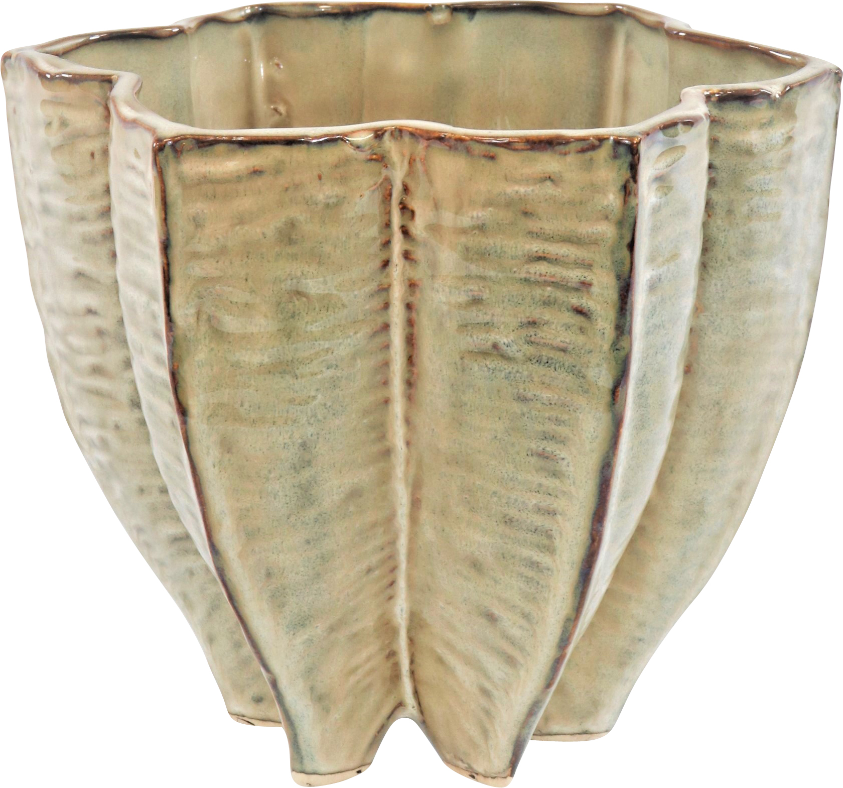 Übertopf Carambola ø20x18cm Tischvase, Blumentopf aus Keramik HOFF 