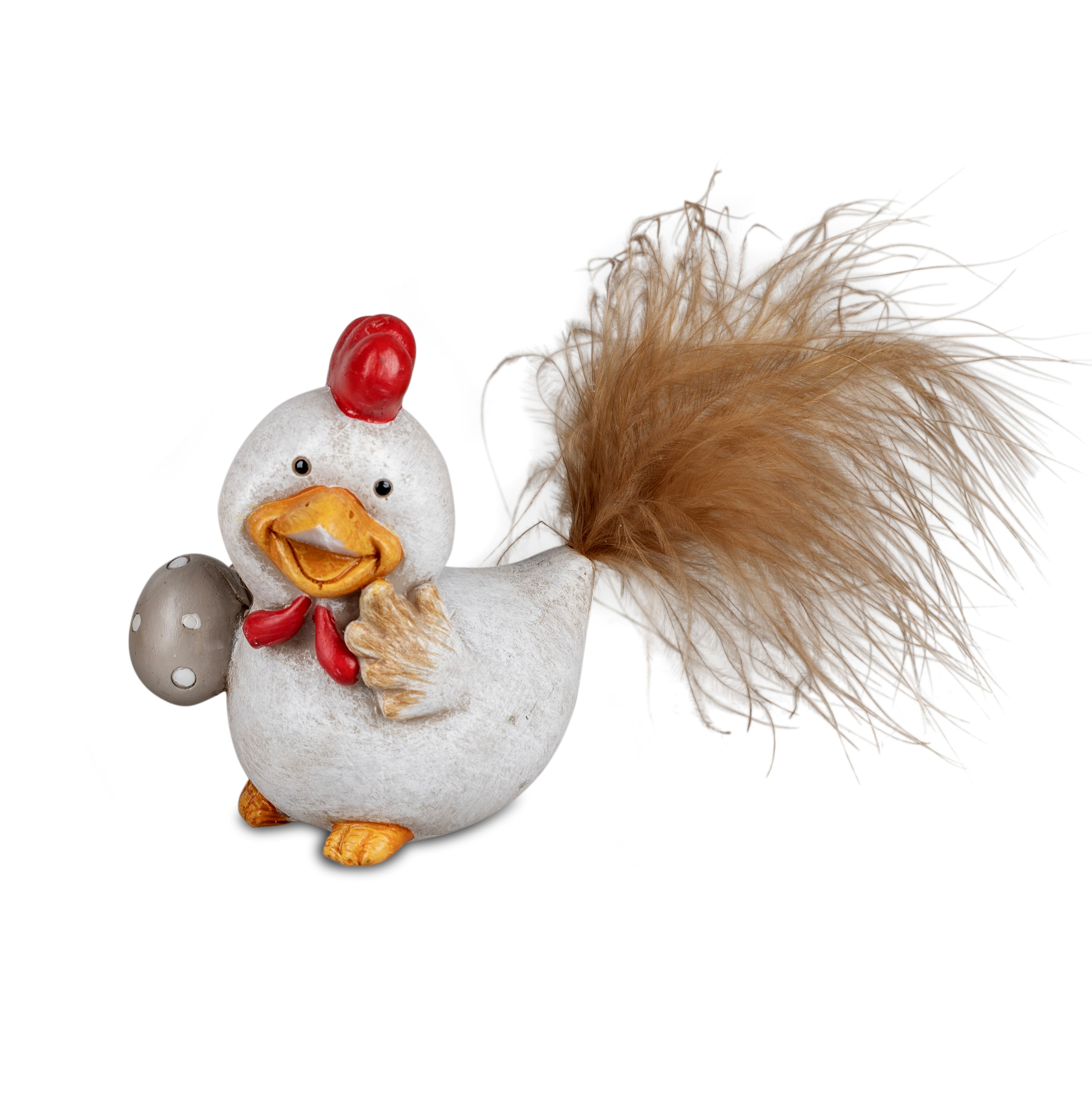 Deko-Figur Lustige Hühner mit Federn H. 7cm sort. Ostern Frühjahr Dekor Formano 