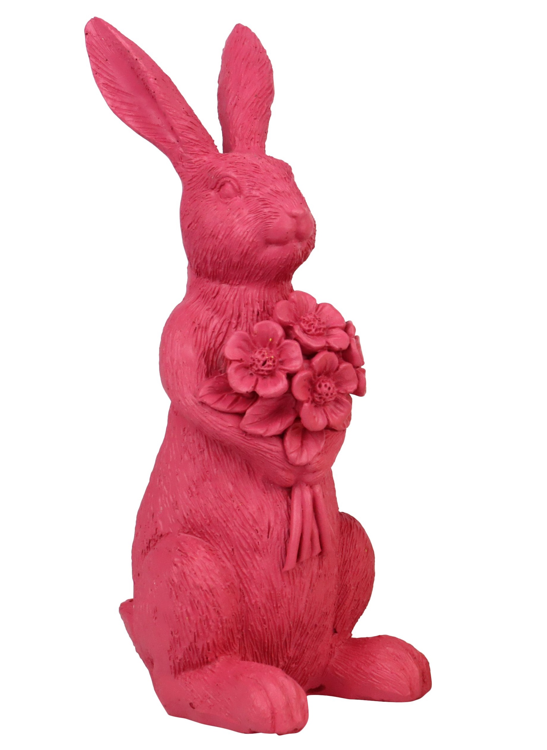 Deko Figur 15cm Osterhasen Hase pink  "COLORI" Frühjahrs Deko HOFF
