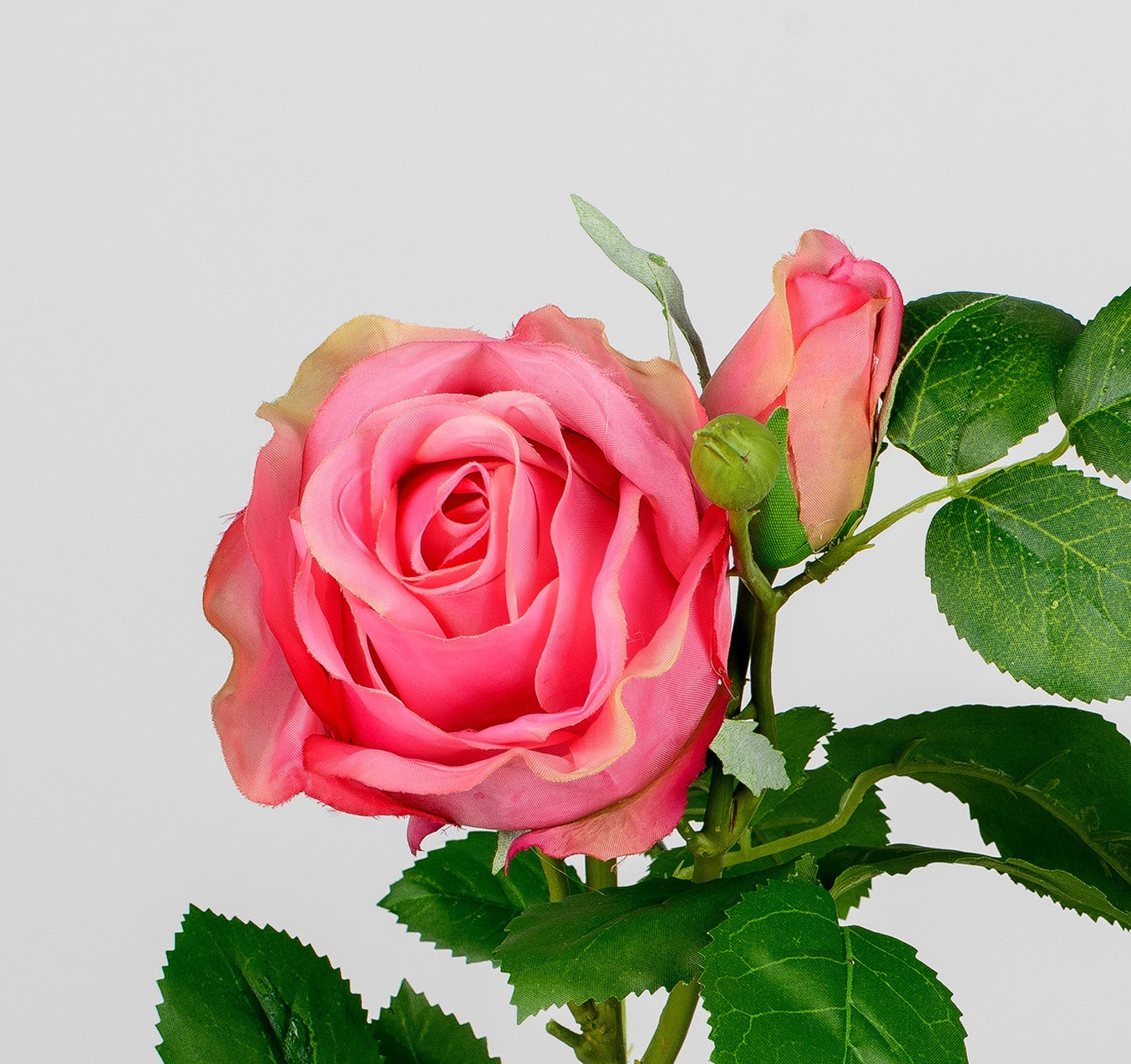 Kunstblume Rose 67m zartrosa Textilblume Rose formano