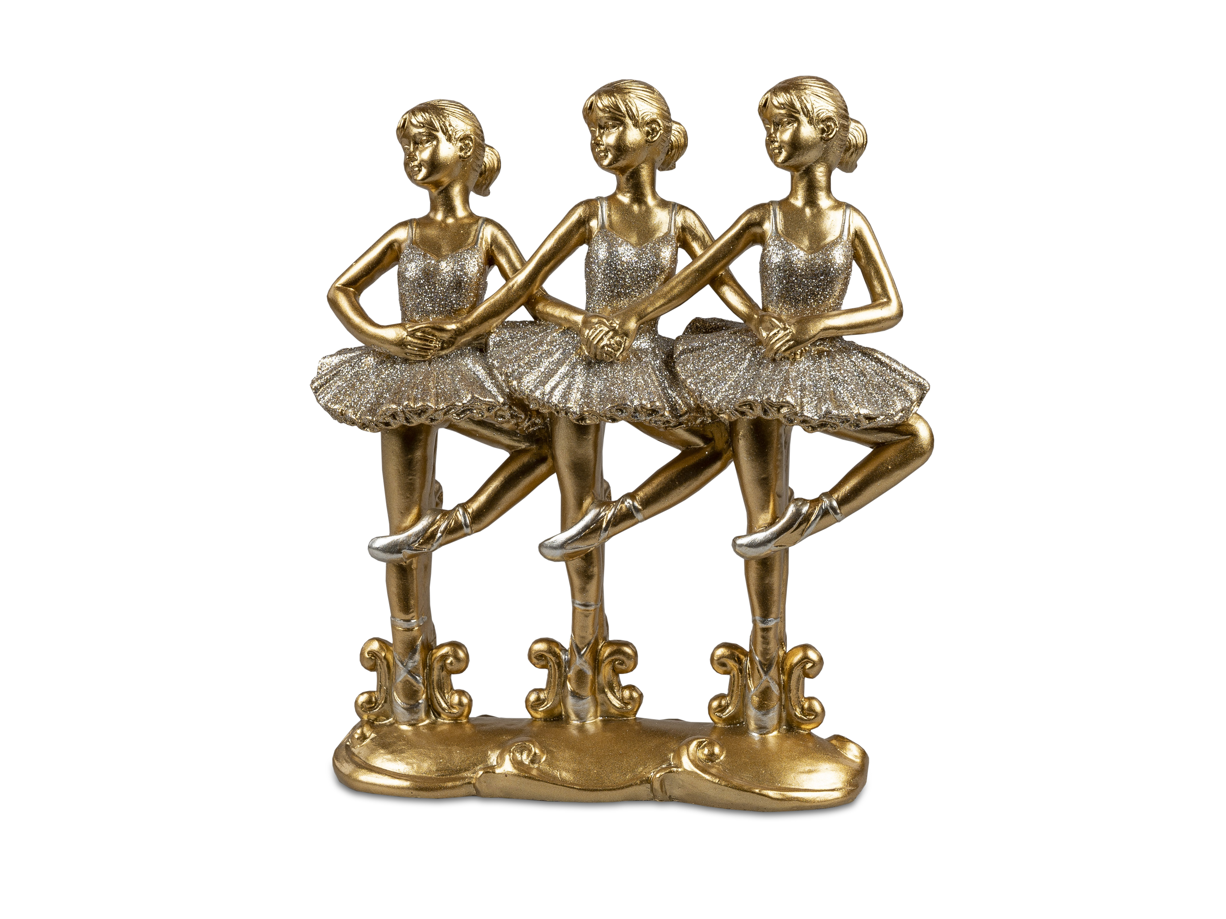 Deko Figur Moderne Ballettgruppe 20 cm Klassik-Gold-silber formano
