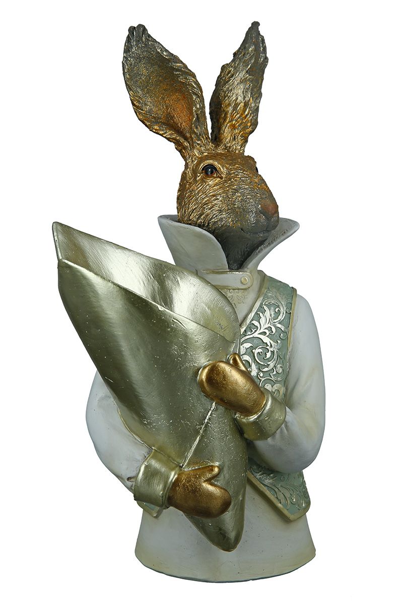 Deko-Figur „Lord und Lady“ mit Tütenvase H.30cm Osterhase Frühjahr Gilde 