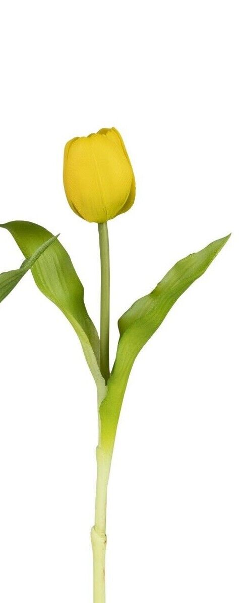 Künstliche Tulpe gelb 30cm Kunststoff Real Touch Tischdeko Kunstblumen formano
