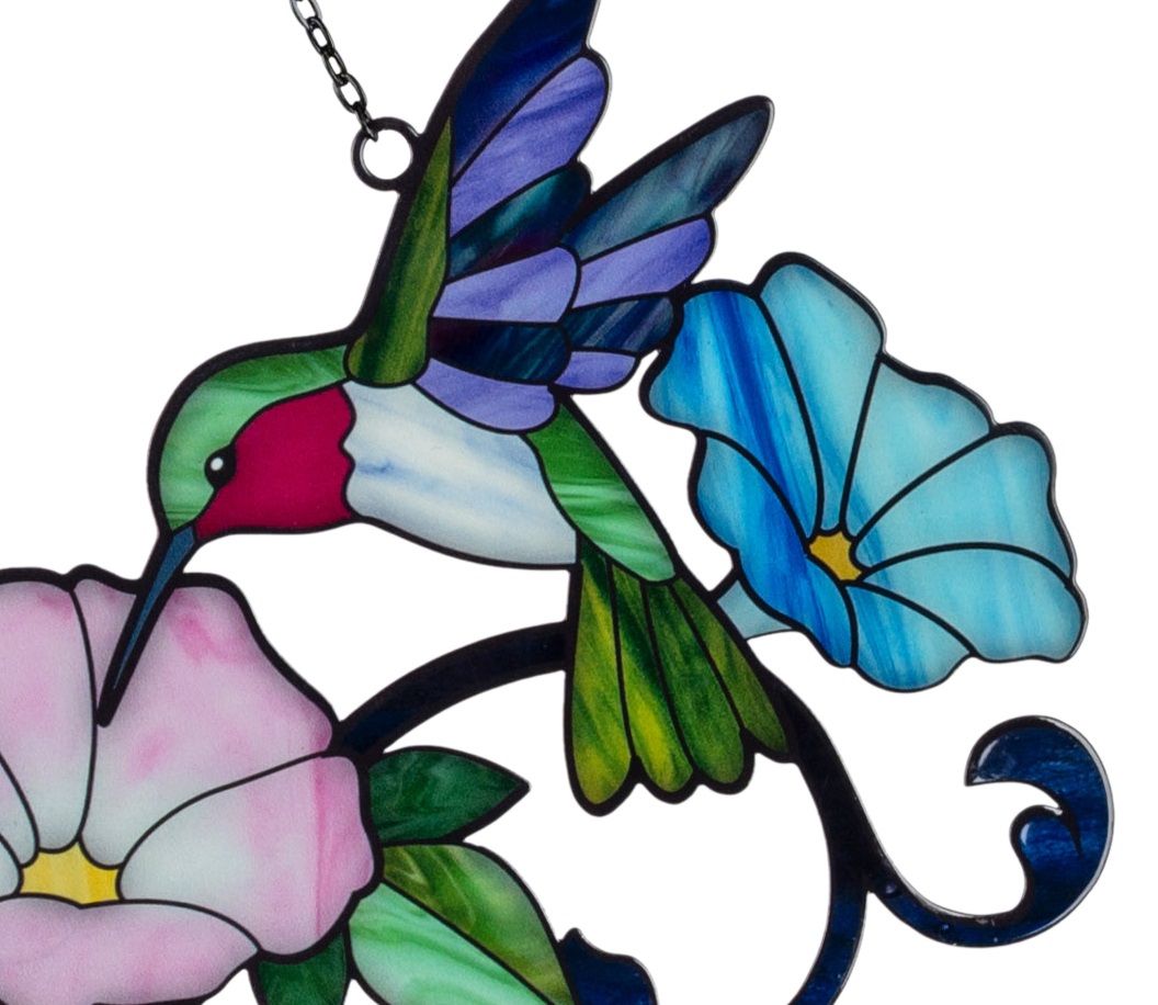 METALL-HÄNGER   Kolibri, Eisvogel FANTASIE oval 22x31 cm Deko-Hänger Formano