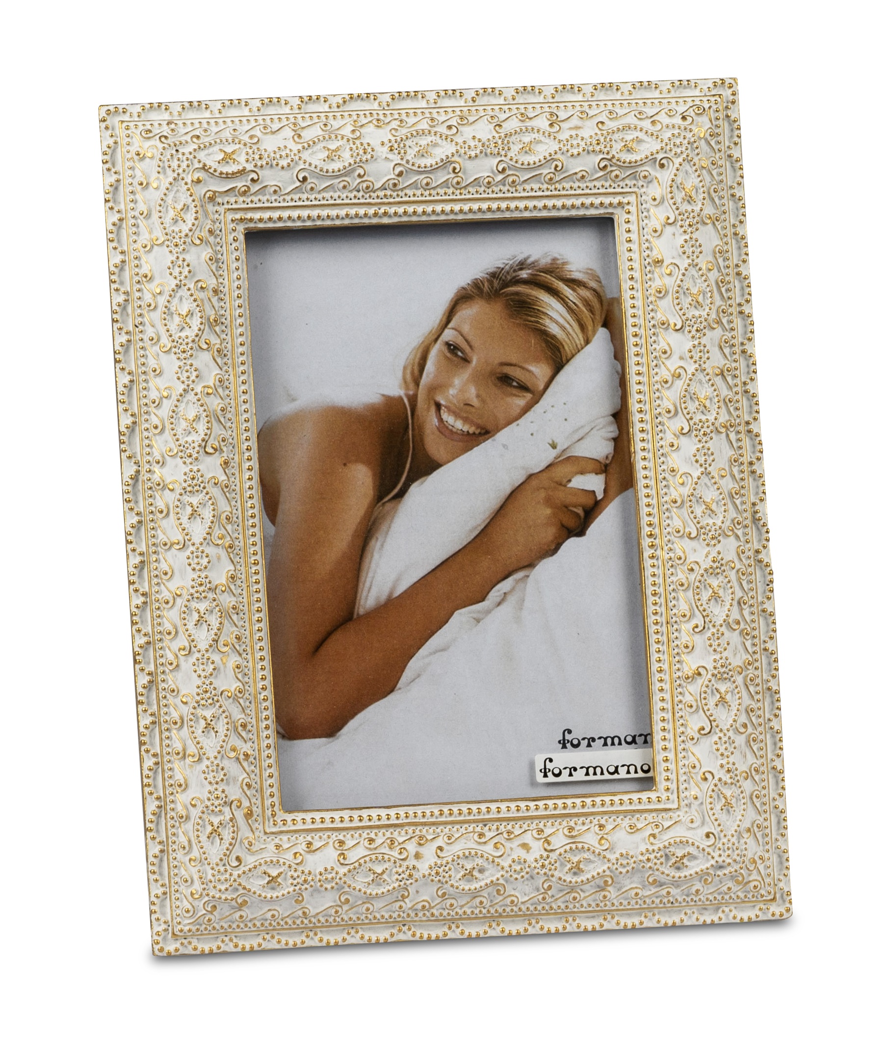 Fotorahmen 10x15 Creme-Gold Bilderrahmen Formano