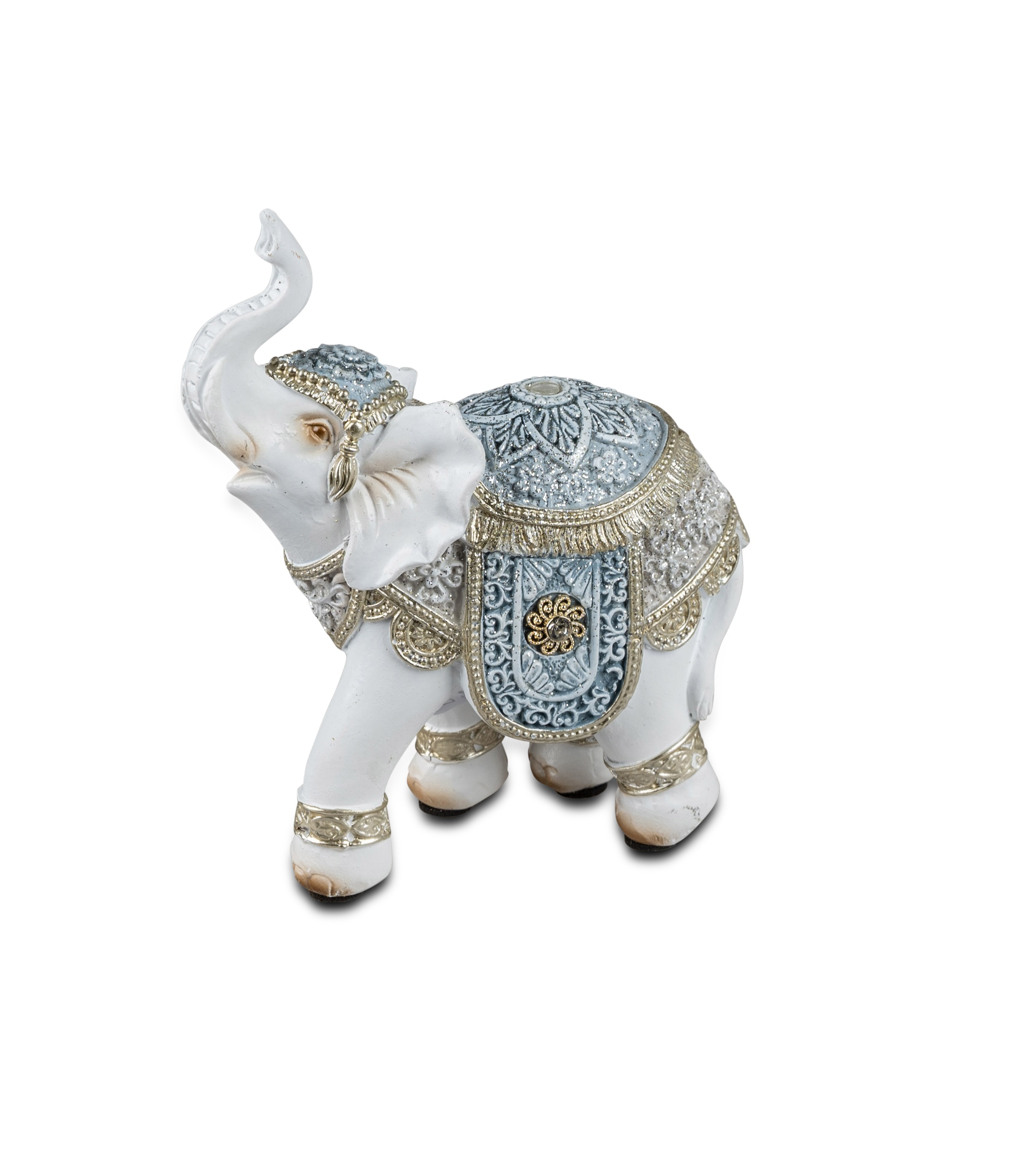 Dekofiguren Elefanten 13cm m. Relief + Spiegel-Elementen Formano