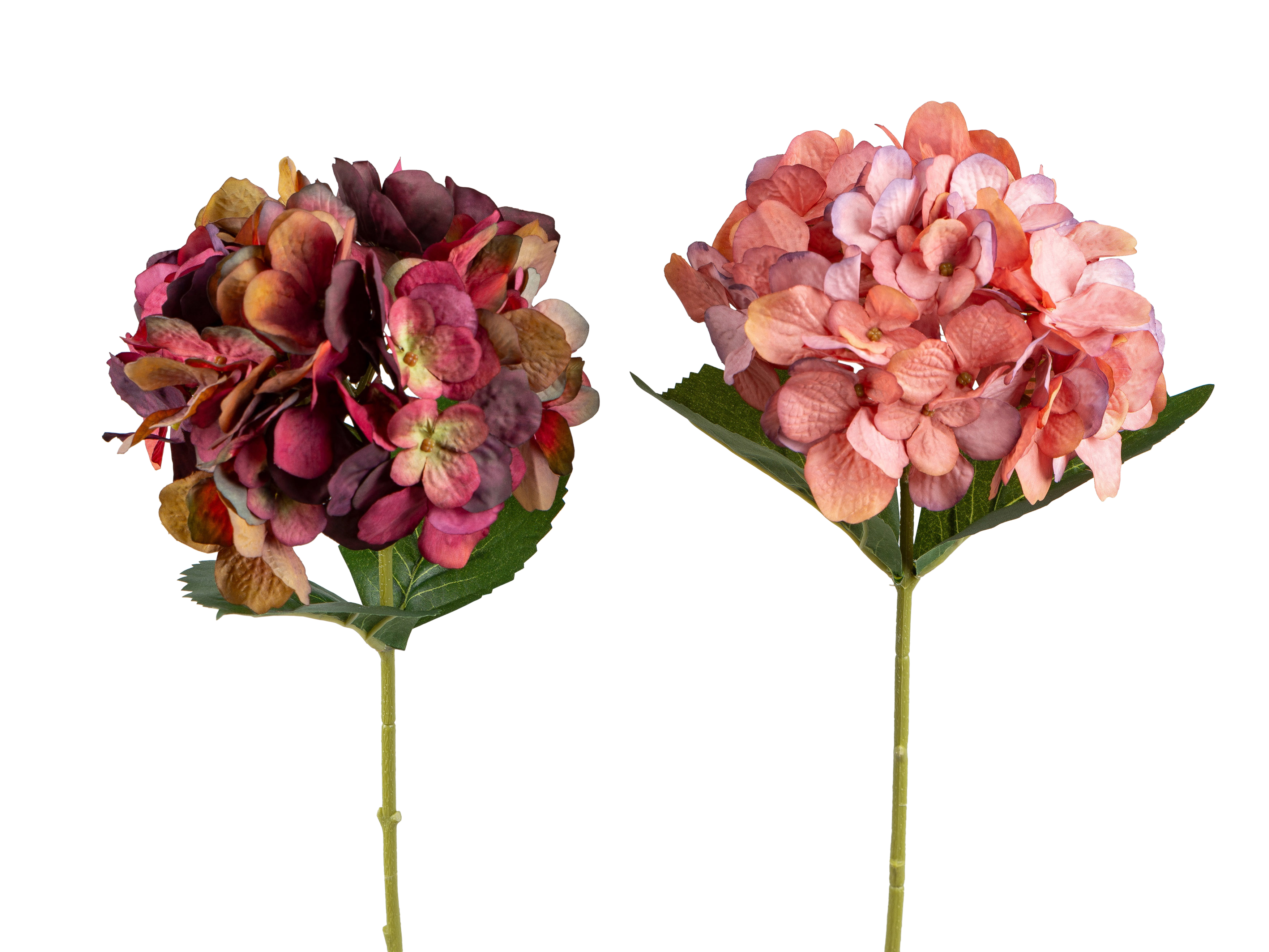 Künstliche Hortensie rosa H. 52cm Ø15cm Blüte Kunstblumen Formano
