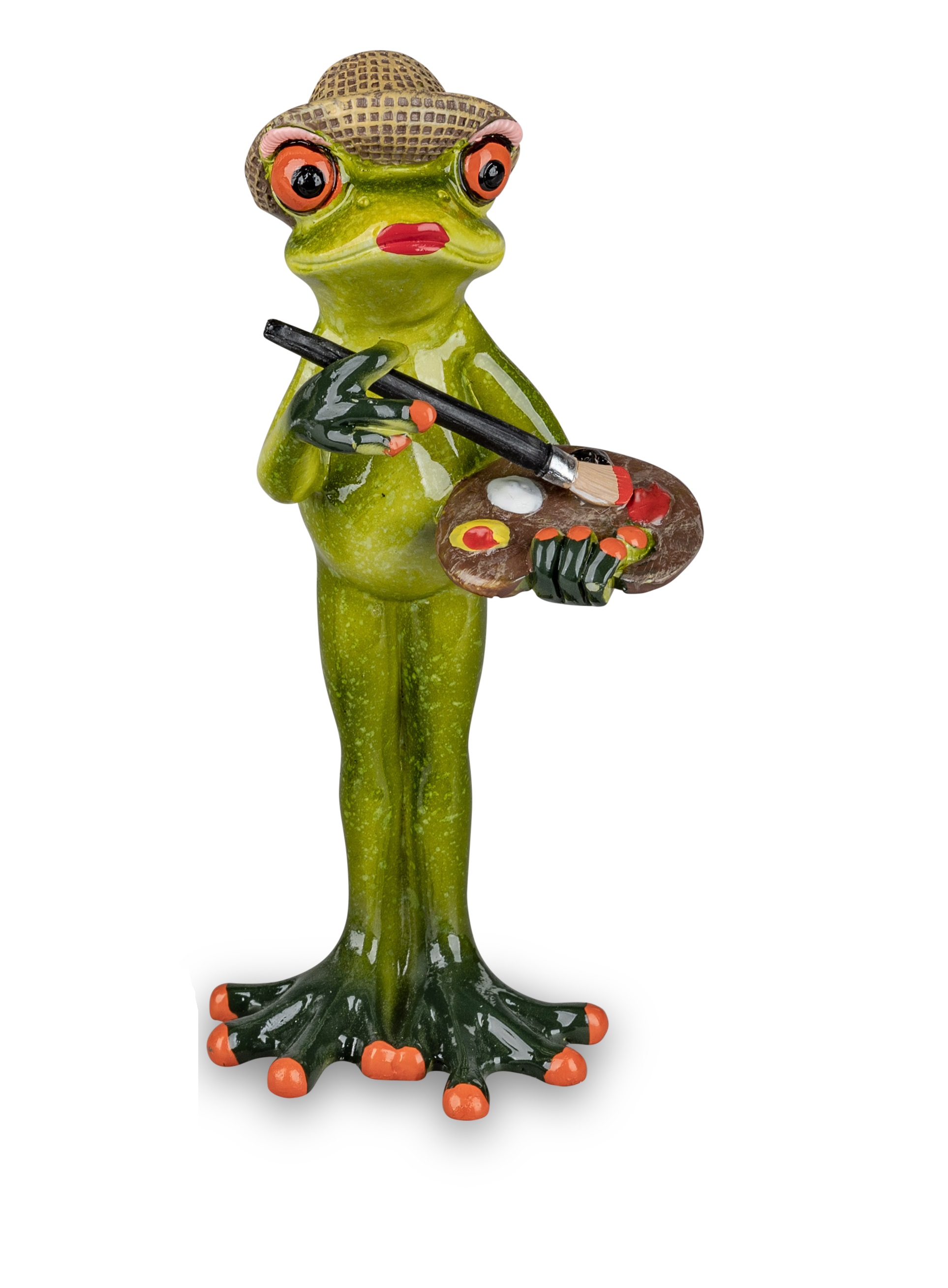 Frosch als Hobbymalerin Künstlerin H.16 cm witzige Dekofiguren Froschhausen Formano