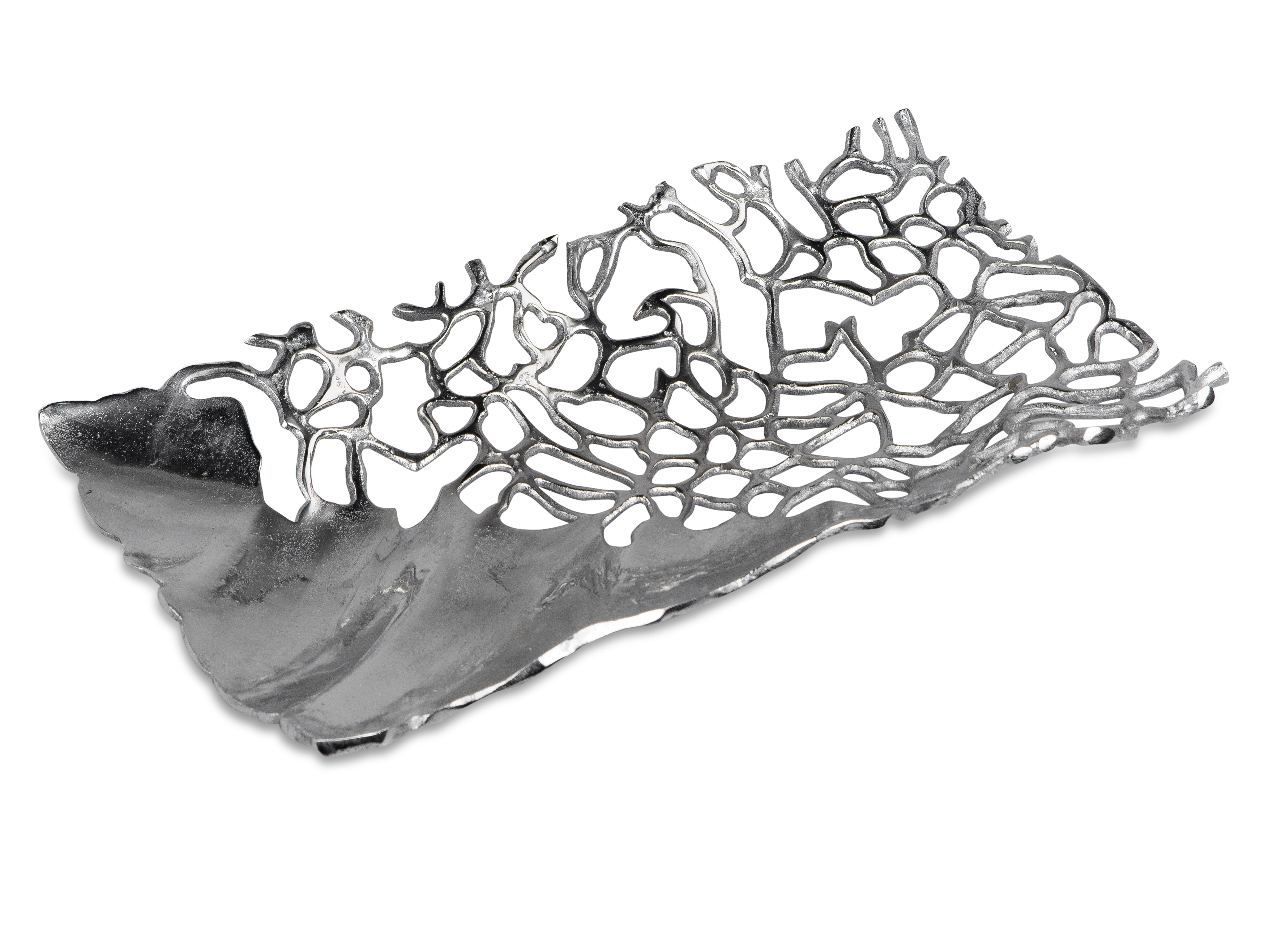 Deko-Schale Eckig 38x22cm Alu - Koralle kunsthandwerklicher Artikel formano