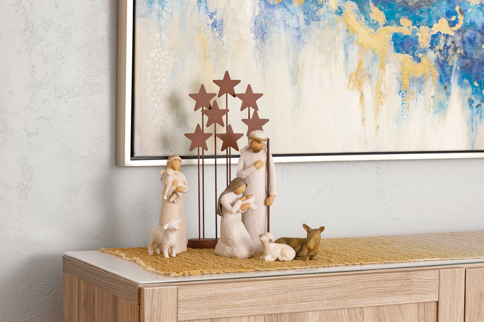 6tlg. SET- Krippenfiguren „Nativity“Geburt Christi Willow Tree 