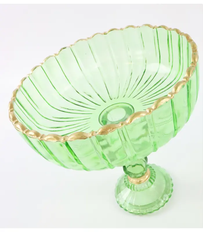 Grüner Pokal "RIVIERA" H. 22cm aus Glas vielseitig einsetzbar Geschirr HOFF