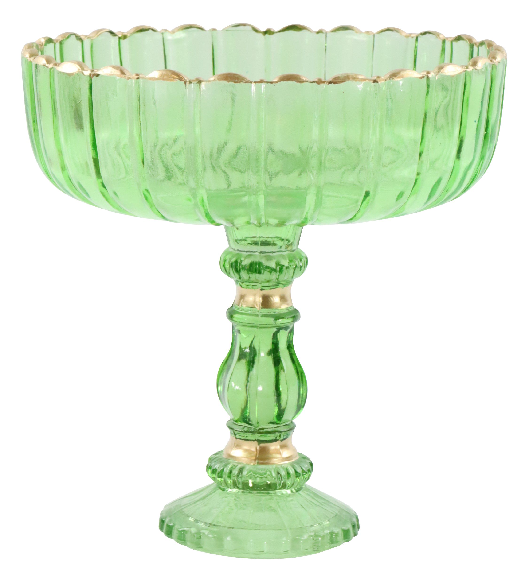 Grüner Pokal "RIVIERA" H. 22cm aus Glas vielseitig einsetzbar Geschirr HOFF