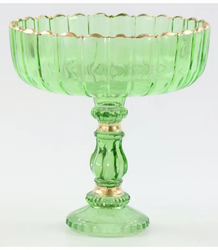Grüner Pokal "RIVIERA" H. 22cm aus Glas vielseitig einsetzbar Geschirr HOFF