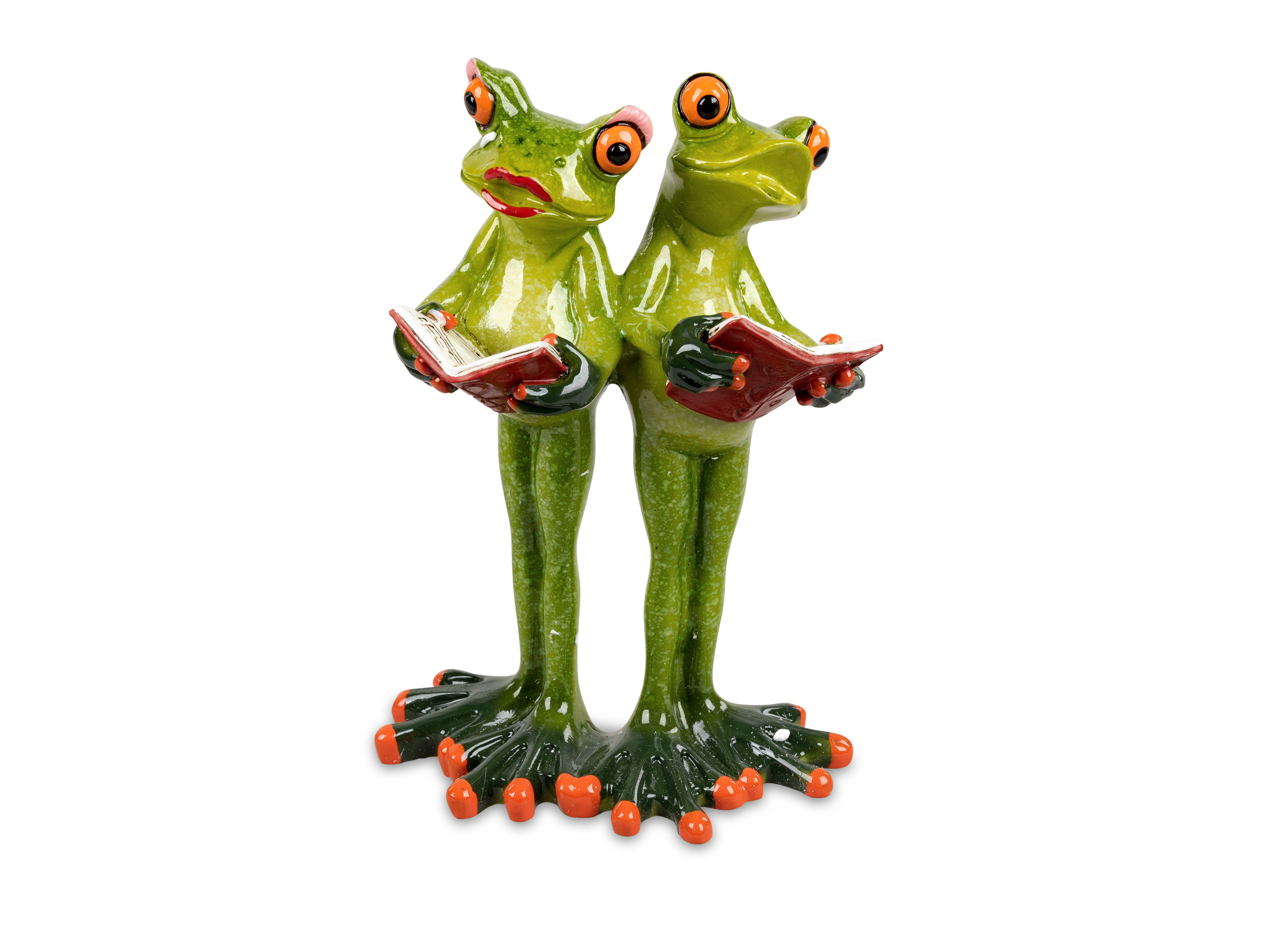 Deko-Figur Froschpaar “ Sänger“ H. 16 cm Froschhausen Formano