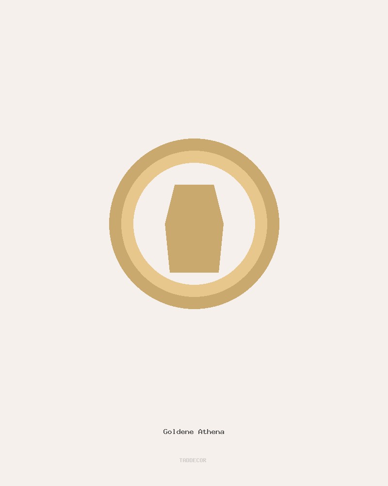 Goldene Keramikvase "Athena"